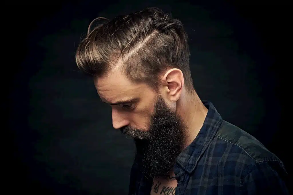 dégradé hommes mi-longs