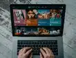 macbook pro on white table